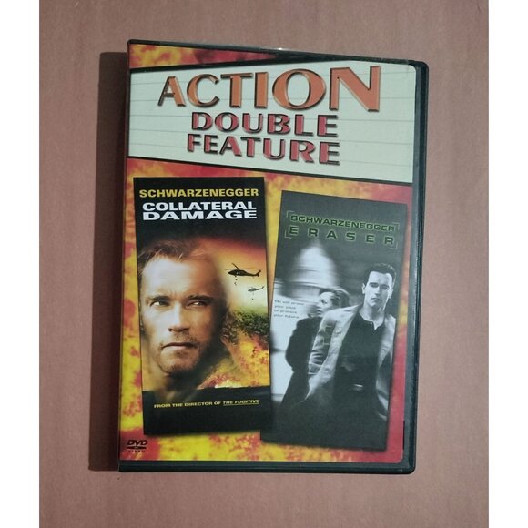 Arnold Schwarzenegger Action Movie Double Feature DVD Collateral Damage & Eraser - Picture 1 of 10
